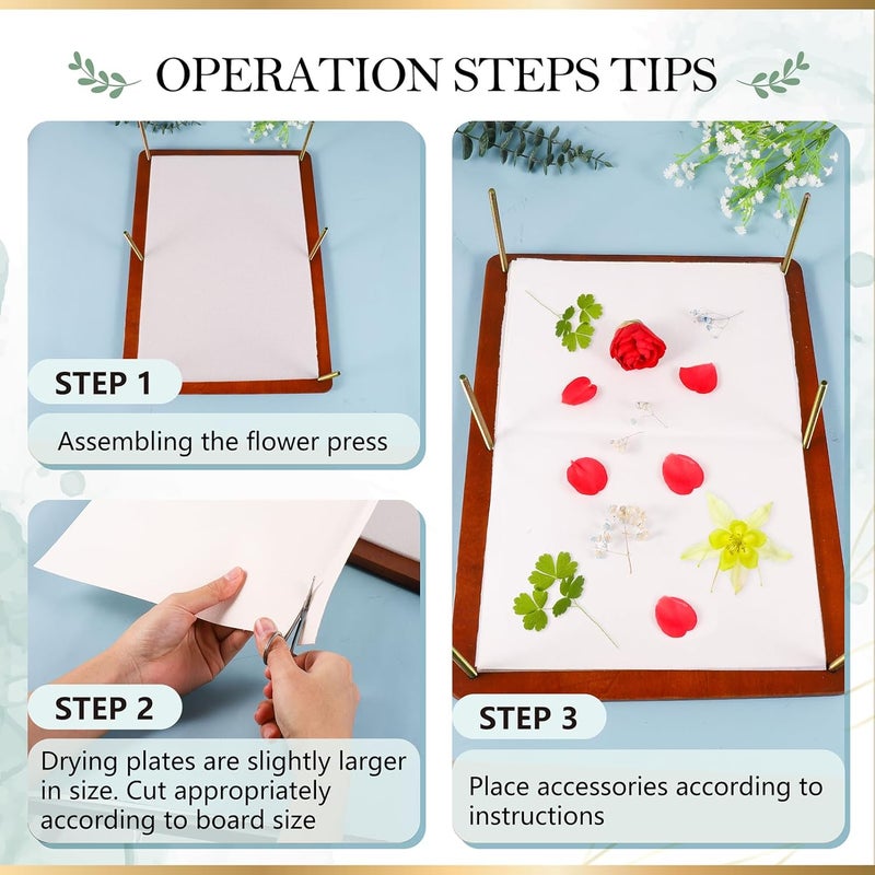 Aboofx Flower Press Kit, Craft Kits 15.7" x 11.8" 6 Layers Wooden Flower Pressing Kit for Crafts Pressed Flowers and Plant for DIY Art, Preservation for Bookmark Frame Wedding Drying Kits - Image 5
